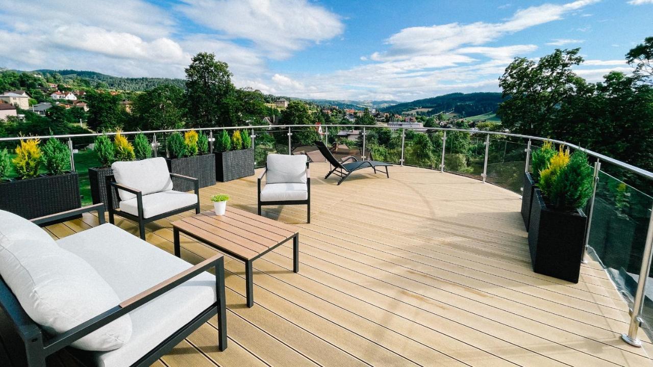 Penthouse Sloneczna Rapsodia - Blisko Parku Zdrojowego - Duzy Taras Na Dachu - Piekny Widok - Winda - Garaz Daire Rabka-Zdrój Dış mekan fotoğraf
