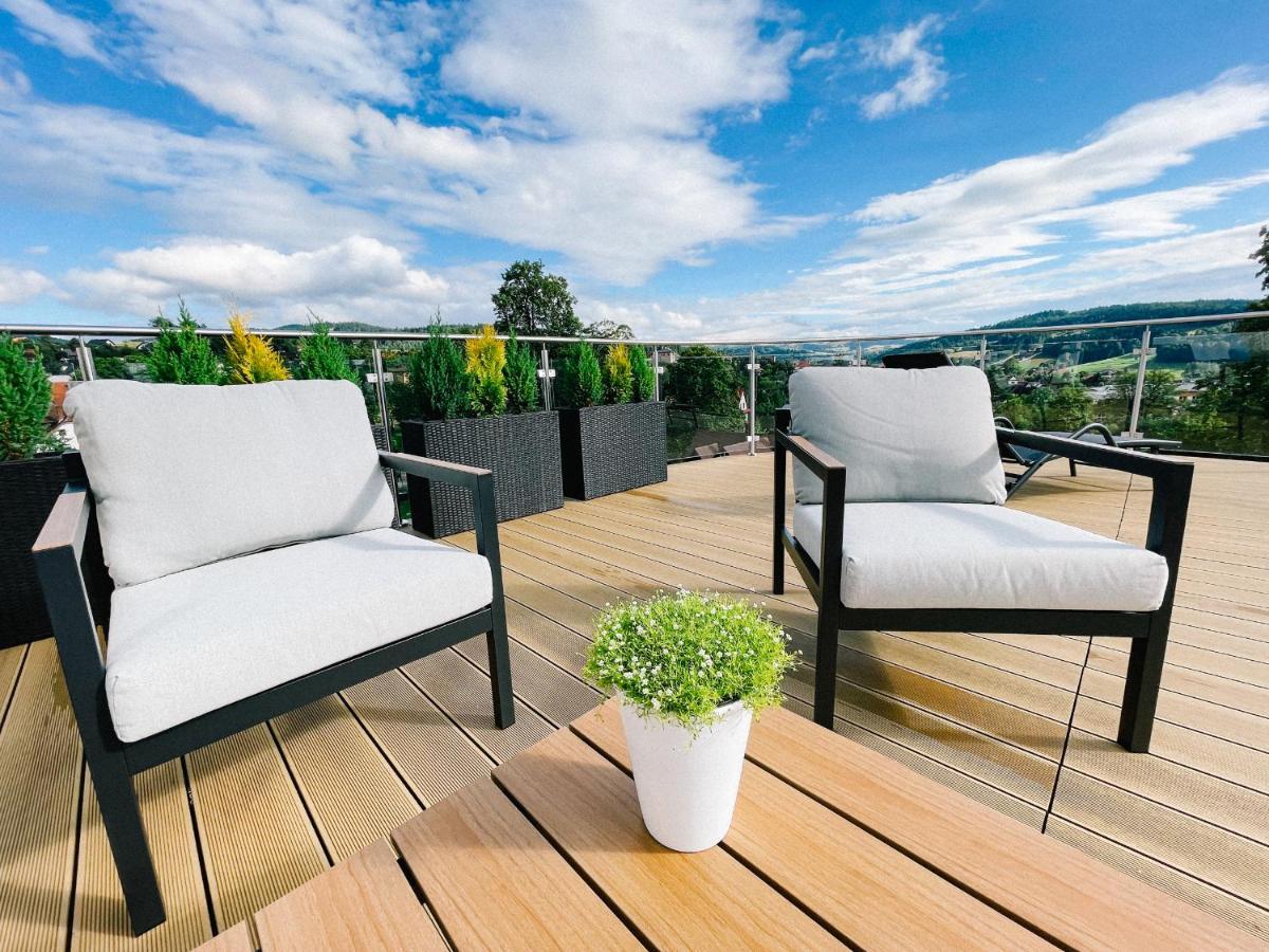 Penthouse Sloneczna Rapsodia - Blisko Parku Zdrojowego - Duzy Taras Na Dachu - Piekny Widok - Winda - Garaz Daire Rabka-Zdrój Dış mekan fotoğraf